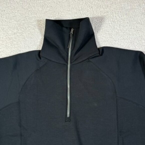 Spanx Womens AirEssentials Half Zip Very Black Size Large Lounge Comfy Soft NWT - Picture 4 of 11